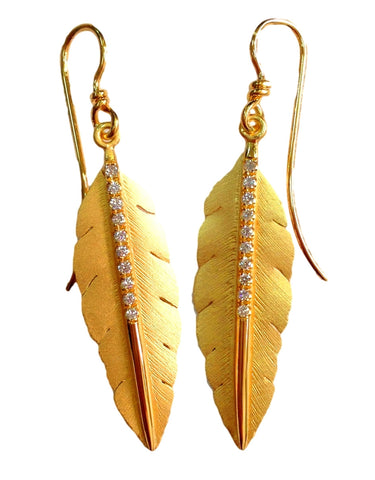 Marika Desert Gold - Feather Earrings