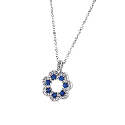 De Hago - White Gold, Diamond & Blue Sapphire