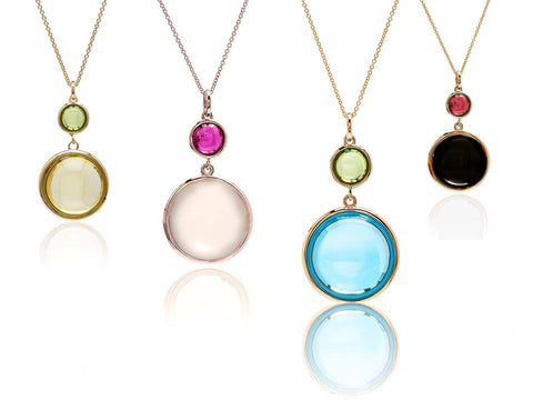 Goshwara - Mischief Double Disc Pendants with Chain