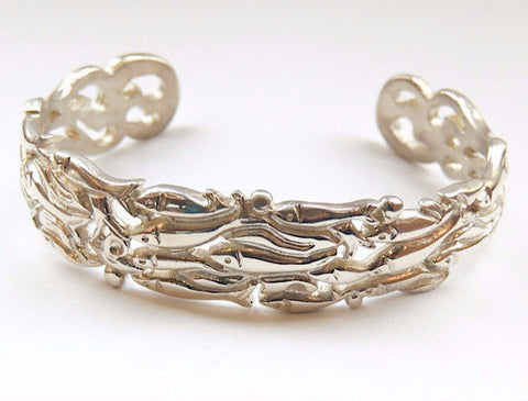 Rolling Capelin Open Cuff Bangle