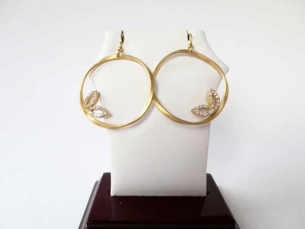 Marika Desert Gold - Feather Hoops