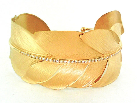 Marika Desert Gold - Feather Cuff Bangle