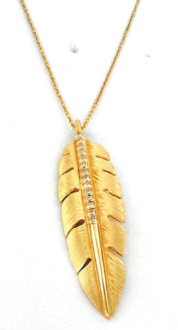 Marika Desert Gold - Feather Pendant