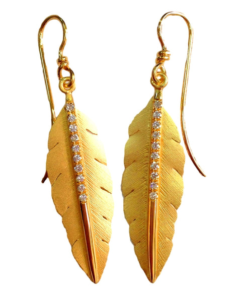 Marika Desert Gold - Feather Earrings