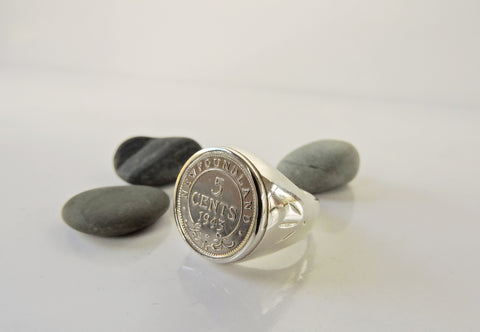 5 Cent NL Coin Ring- Sterling