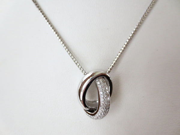 Diamond White Gold Knot Pendant