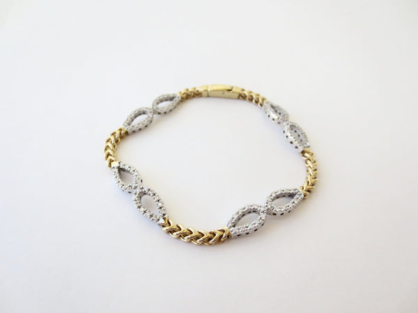 Diamond & Yellow Gold Bow Bracelet