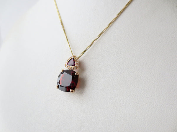 Garnet Cushion Pendant