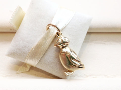 Gold Puffin Charm