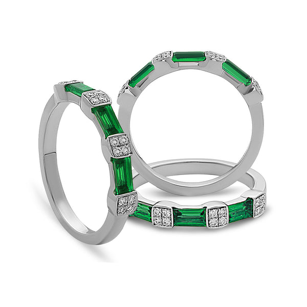 De Hago - White Gold Diamonds & Baguette Band