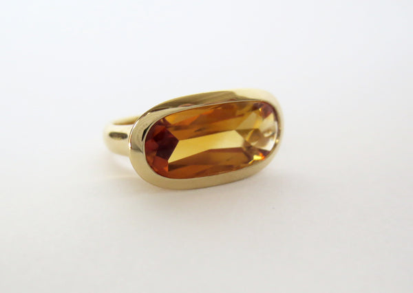 Oval Citrine Ring