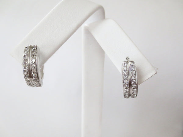 Pave Diamond Huggies