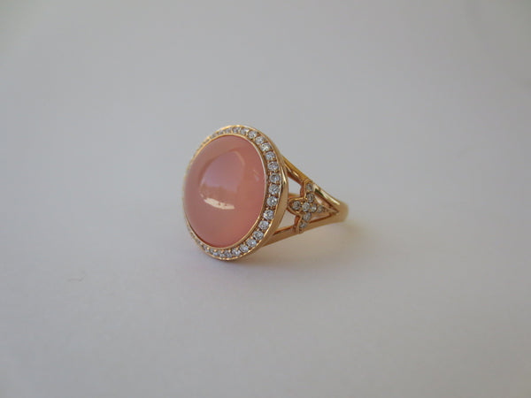 Pink Calcedony Ring