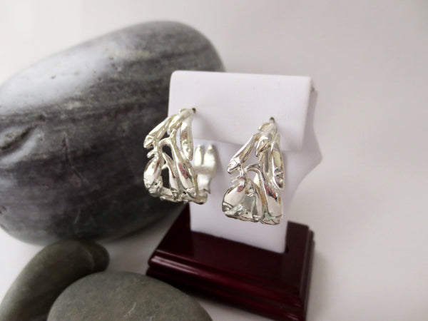 Rolling Capelin Hoop Earrings- Wide