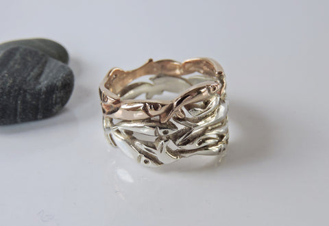 Rolling Capelin Ring- Two Tone