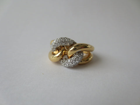 Yellow & Diamond Knot Ring